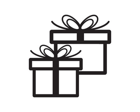 Gift box birthday present icon vector design illustration