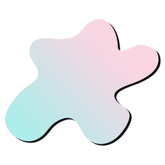 Unicorn color gradient speech bubble and background