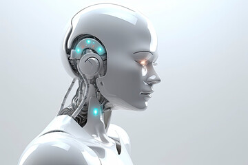 Robot of the future. The concept of chatting with artificial intelligence. chatbot, chatgpt. 3d rendering.AI Generative