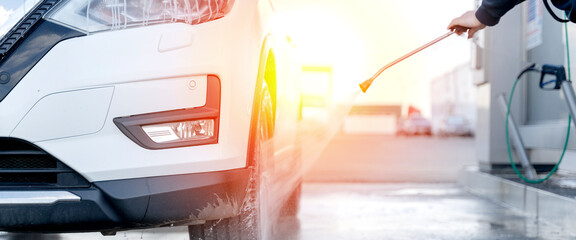 car at the self-service car wash