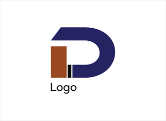 simple letter D logo template vector set., with 3 colors combination.