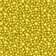 Seamless pattern with gold stars. Vector illustration.