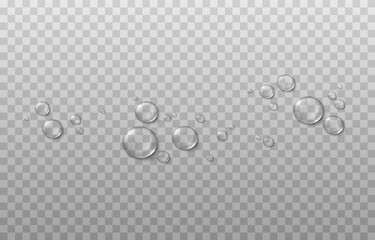 Vector drops of water. Drops png. Drops on the surface, on the glass png. Drops after rain. Condensation on the surface, on the glass.
