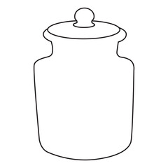 bottle guci line vector illustration