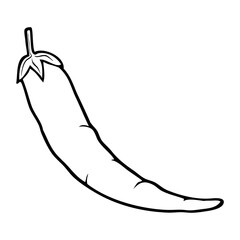 chili line vector illustration