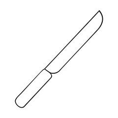 knife line vector illustration