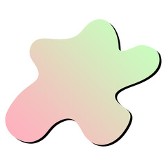 Watermelon pastel color gradient speech bubble and background