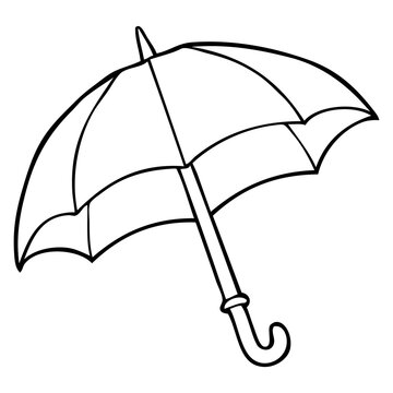 an umbrella line vector illustration
