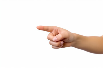 closeup shoot of hand posture isolated on white background