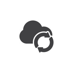 Cloud sync vector icon