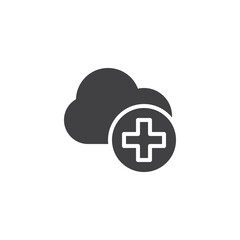 Add to cloud vector icon