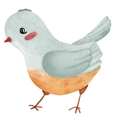 spring collection clipart with rabbit and natural watercolor.cute elements for  decoration and card.