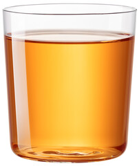 Glass of apple juice isolated