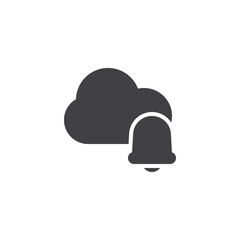 Cloud notification vector icon