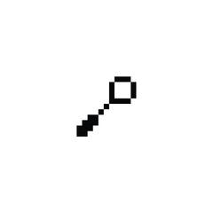 Obraz premium search icon pixel art style use black color good for your project and game asset.
