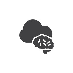 ai cloud vector icon