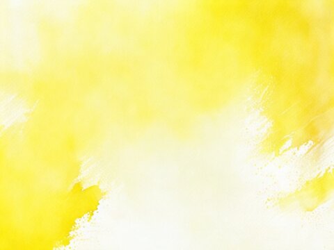 Yellow abstract watercolor background template