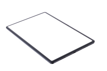 New tablet or smartphone with white screen on white background
