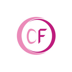 Fototapeta premium CF logo design
