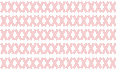 Seamless pink crosses vector pattern, isolated on white background. Flat design geometric pattern.Vector color, seamless repeat cross x pattern design for fabric printing 