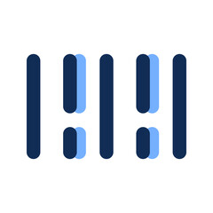 barcode filled line icon