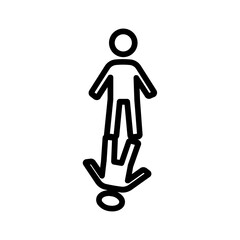 Black line icon for Shadow