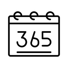 Black line icon for Annual