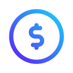 dollar gradient icon
