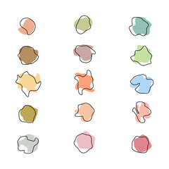 colorful blobs vector element for poster decoration