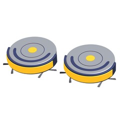 Robot Vacuum Isolated on White