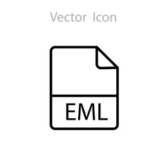 EML document data file format icon concept illustration on white background..eps