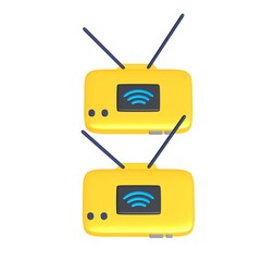 Fototapeta premium Modem Router with the antenna high speed wireless wifi internet
