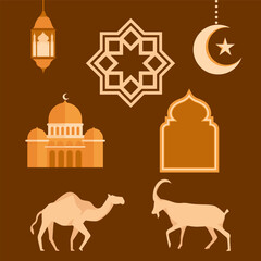 Eid al-Adha Day Celebration Elements Collection