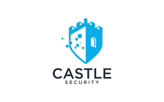 castle security logo design, Security guard logo design vector.