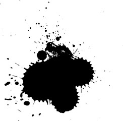 black drop ink splatter splash watercolor grunge graphic element abstract background