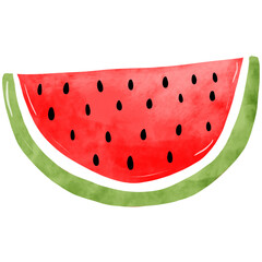 watermelon fruit watercolor clipart.Gnome costume with fruit summer elements.cute design for kids.