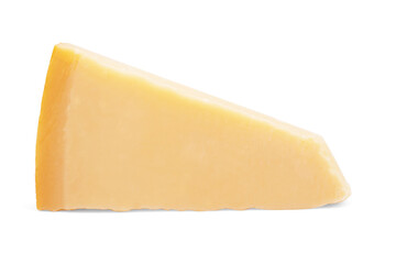 Piece of cheese on whire background