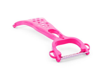 Stack of unpeeled potatoes and peeling knife