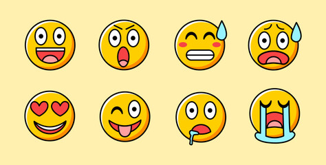 Various Expressions of Emoticon Collections on World Emoji Day