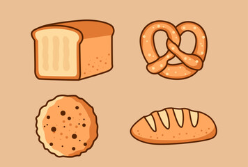 Various Types of Delicious Bread Collection