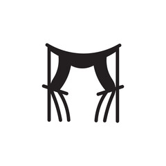 curtain fabric home icon