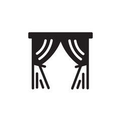 curtain fabric home icon