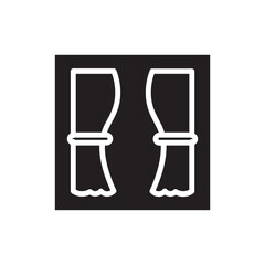 curtain fabric home icon