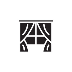 curtain fabric home icon