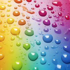 Rainbow color painting drops background. LGBT pride concept. AI generated