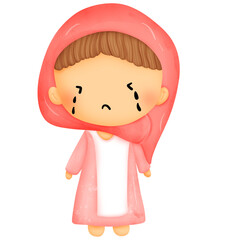 Abraham story in the Bible of christian clipart.watercolor design for teaching kids at church or bible class.