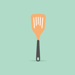 spatula minimalistic flat vector art symbol / logo, calm pastel colours
