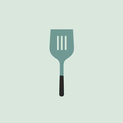spatula minimalistic flat vector art symbol / logo, calm pastel colours