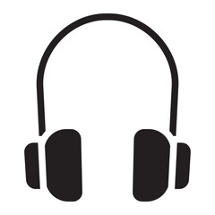 headphones glyph icon