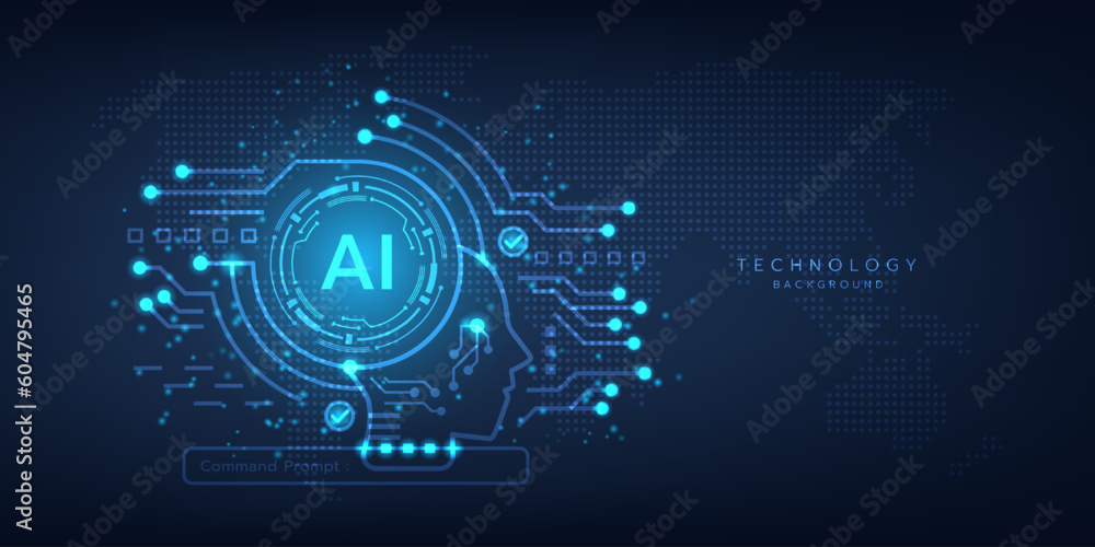 Poster hi-tech digital technology futuristic circuit digital. abstract futuristic design. artificial intell